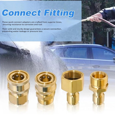 #ad #ad 4PCS Pressure Washer Adapter Set Quick Disconnect Kit M22 Swivel 3 8#x27;#x27; Connects $15.33