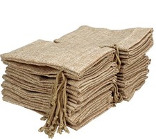 Burlap Gift Bags with Drawstring Linen Jute Pouches 3.5x5 Inch 24 Count
