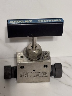 Autoclave Engineers 316-SS Needle Valve Manual 10V-4081 11,500 PSI Compression