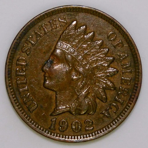 1902 Indian Head Cent US 1c Penny XF k330