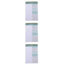 3pcs To Do List Spiral Notebook - B5 Spiral Coil Planner with Tear-Off Pages -