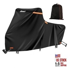 Motorcycle Cover Waterproof Outdoor,420D Motorcycle 2XL 96"x43.3"x55" Black