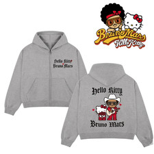 Bruno Mars x Hello Kitty The Romantic Exclusive Pop-Up Zip Hoodie S to 5XL