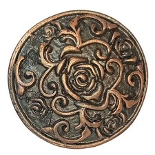 HILASON Set of 2 Western Screw Back Concho Rose Round Copper Cowgirl  Belt