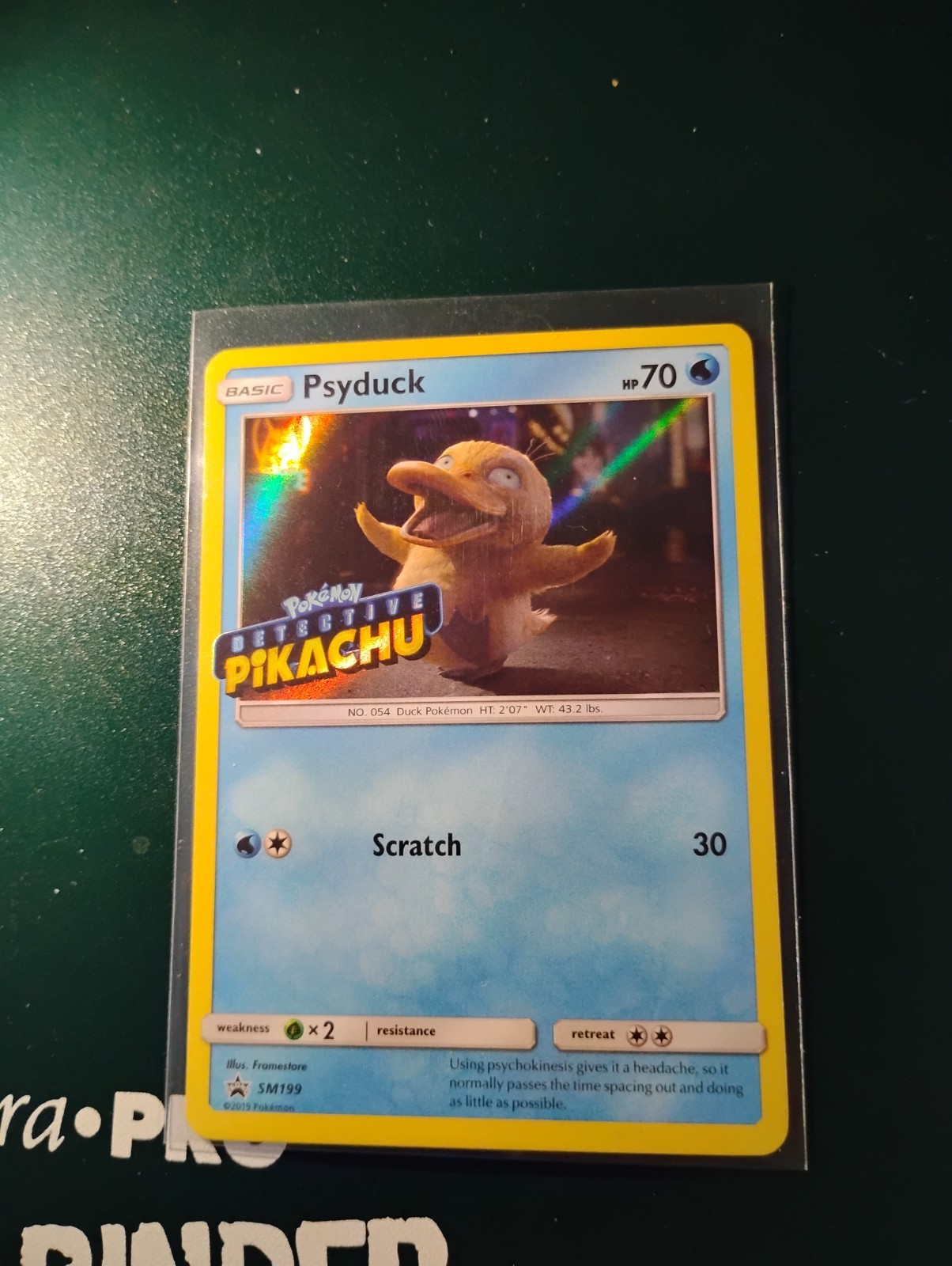 Psyduck - (Detective Pikachu Stamped) SM199 Sm Holo