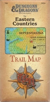 THE EASTERN COUNTRIES: TRAIL MAP (DUNGEONS & DRAGONS By Tsr Excellent Condition