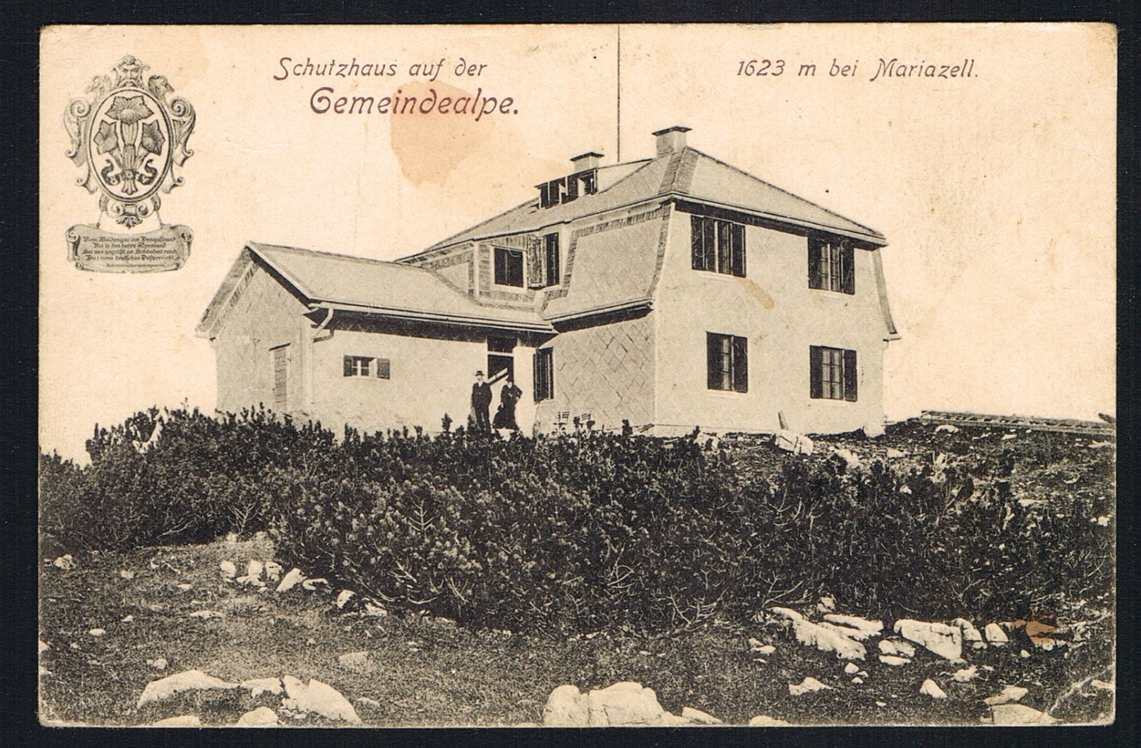 1 AK ANSICHTSKARTE CARTOLINA AUSTRIA ÖSTERREICH Schutzhaus Gemeindealpe 1919