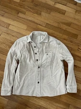 Dandy Del Mar Men’s The Corsica Corduroy Shirt Off White Size S No Tag