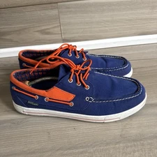 EASTLAND New York Mets Blue & Orange Canvas Boat Shoes Size 13 Mens MLB Baseball
