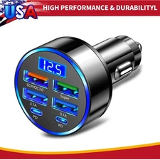 QC3.0 4 USB Car Fast Charger Socket Power Outlet Car Phone Charger Adapter 12V /