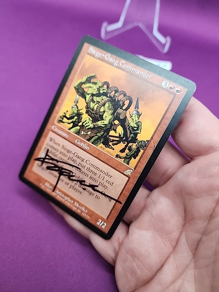 MTG Siege-Gang Commander Signed Christopher Moeller Scourge Goblin *CCGHouse* - Image 4 of 4