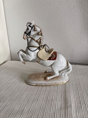AUGARTEN WIEN Lipizzaner Pferd Levade Spanische Hofreitschule Porzellan RAR