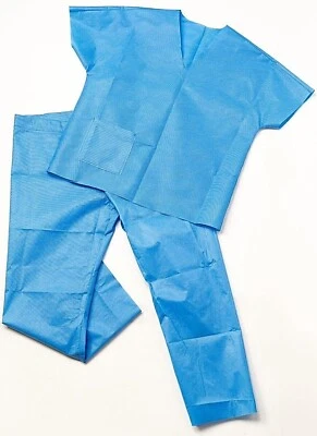 PSC LABORATORIES NHS Polypropylene 45gsm Single use Hospital Scrub Doctor Nursing Scrubs 2 Piece