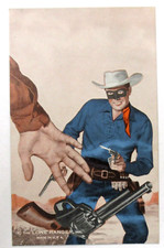 1950 Lone Ranger color exhibit card "QUICK DRAW"