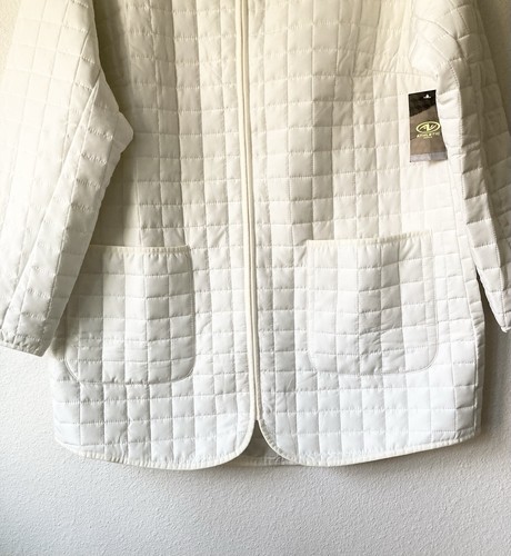 New Athletic Works White Polyester Puffer Coat Jacket size 1X - Picture 3 of 15