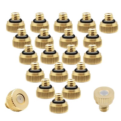 20Packs Misting Nozzles 10/24 UNC Mister 0.4mm(0.016Inch) Brass Misting Nozzl...