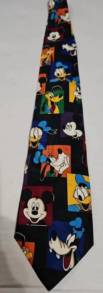 Corbata Balancine Inc Disney Unlimited Vintage Poliéster Mickey Goofy Pluto Foto 2 de 3