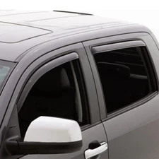 FOR 2014-2018 CHEVY SILVERADO + GMC SIERRA DOUBLE CAB WINDOW VISOR RAIN GUARDS