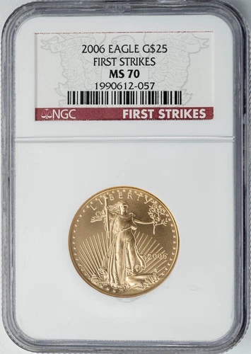 2006 $25 American Gold Eagle First Strikes MS70 NGC 950110-2
