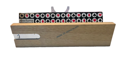 VINTAGE HOUSE MARTIN 1970’s INLAID WOODEN CRIBBAGE BOARD WITH PEGS & BOXED - Picture 3 of 3