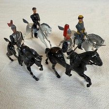 Vintage Toy Soldiers on Horseback Lot of 4 Cavalry Figures Britains Limited UK