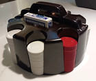 Vintage Carousel Caddy & 200 Chips w/Two Decks Bee No. 92 Playing Cards — photo 1