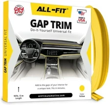 All-Fit Gap Trim Interior Custom Automotive Trim - Universal Fit - (Yellow)