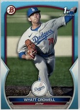 2023 Bowman Draft - #BD-63 Wyatt Crowell /499 (RC)