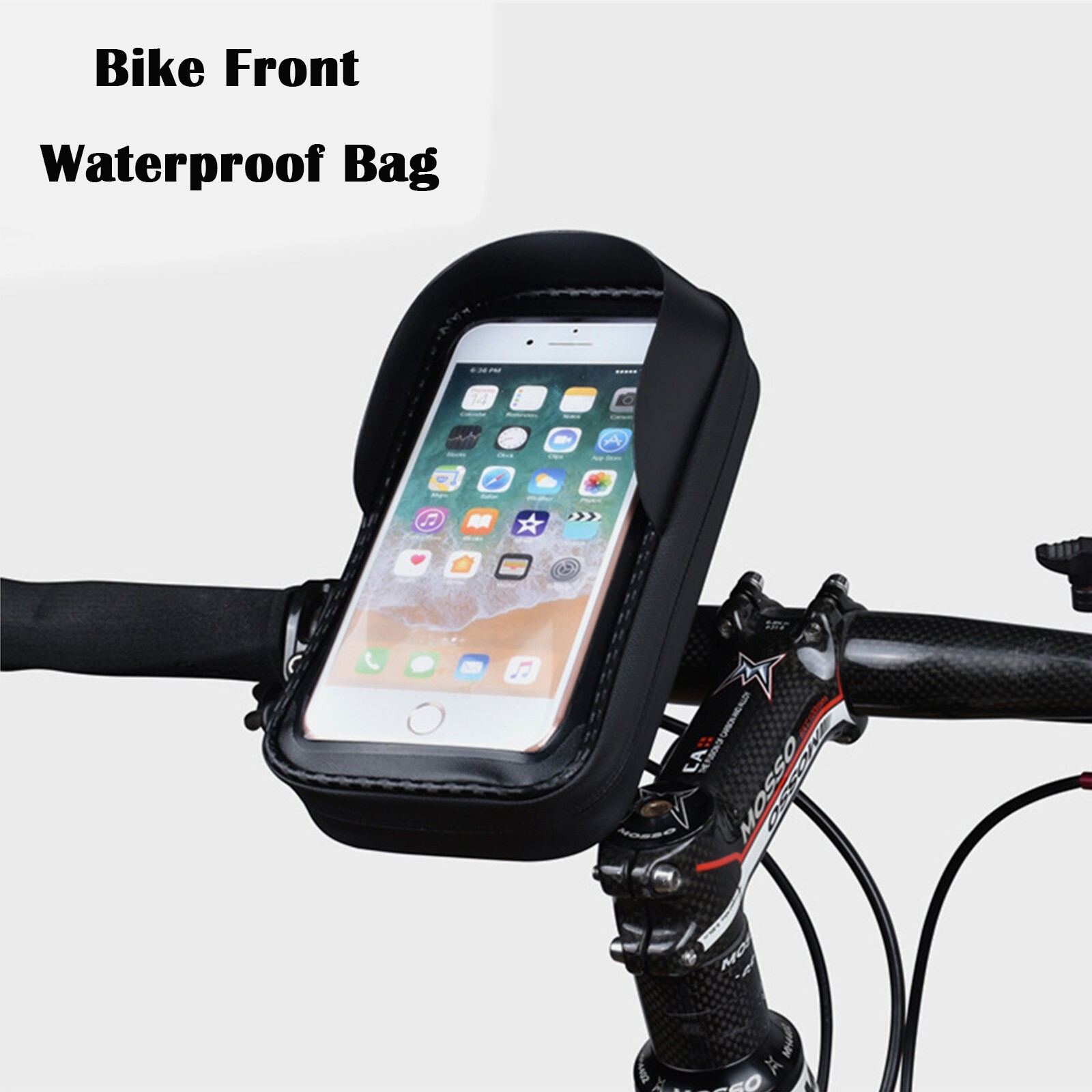Bag Waterproof Phone Holder Outdoor Riding Large Capacity Double Zippers