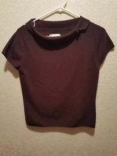 UNIFORM by John P. Mitchell womens brown knit pullover blouse medium