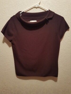 UNIFORM by John P. Mitchell womens brown knit pullover blouse medium