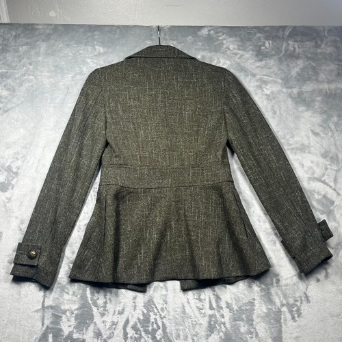 Kensie Girl XXS green/brown womans double breasted flowy blazer jacket - Picture 14 of 15