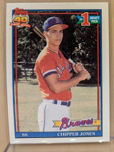 1991 Topps #333 Chipper Jones Braves HOF RARE ICONIC ROOKIE RC DRAFT PICK