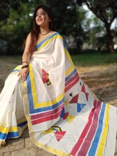 "Kerala Cotton Saree  A Symbol of Elegance and Grace"