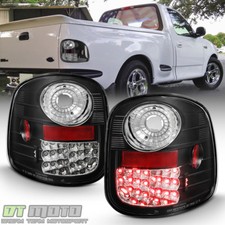 Black 1997-2003 Ford F-150 F150 Flareside Lumiled Led Tail Lights Brake Lamps