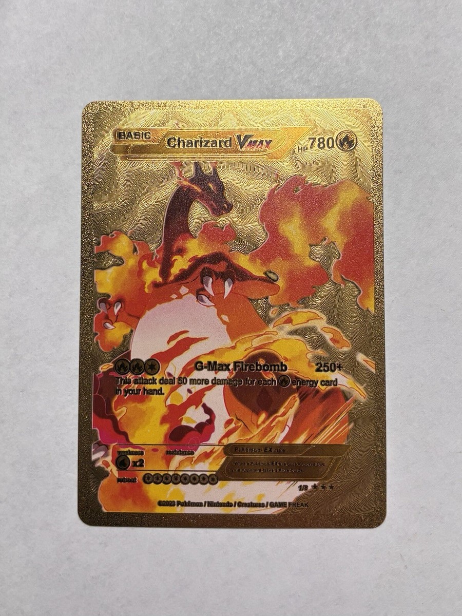 Ultra Charizard Vmax HP780 Ultra Rare Card Gold Foil Fan Art NM/M