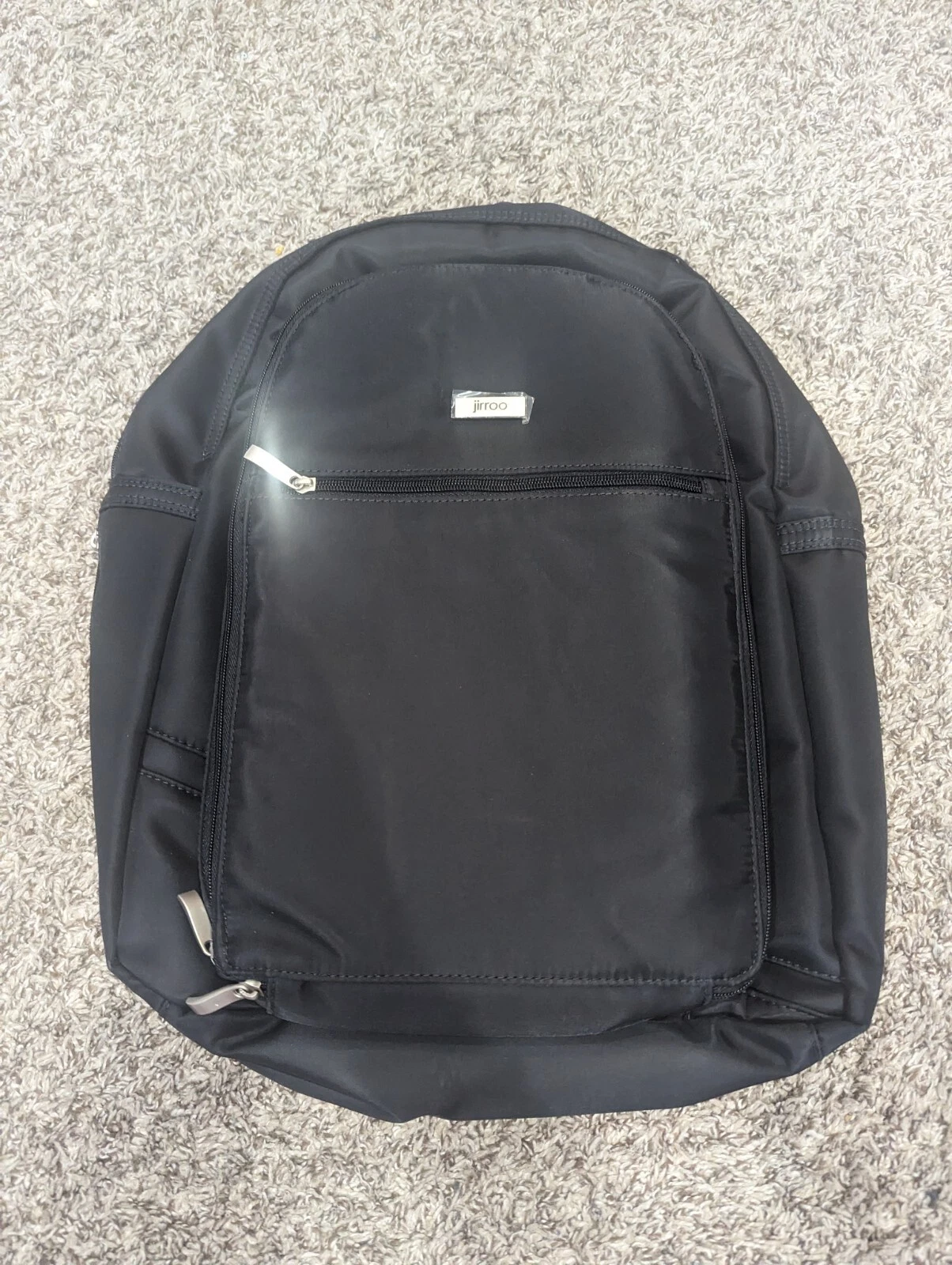 NWT Jirroo Dekko Pack Diaper Bag Backpack - Black With Changing Mat