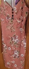 Forever 21 dress pink floral bodycon dress 