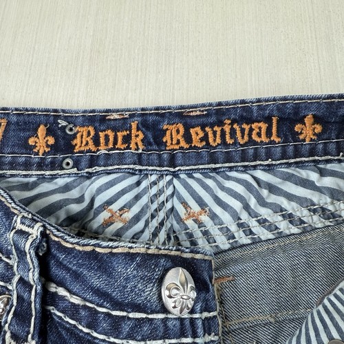 Rock Revival Jamila stivaletto jeans tasche blu denim donna taglia 26 - Foto 6 di 12