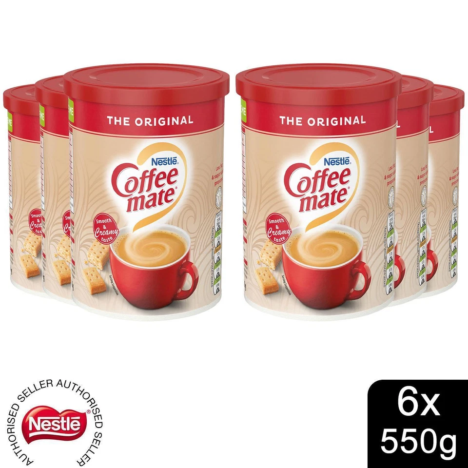 Nestle The Original Coffee Mate Coffee Whitener, 6x 550g Can