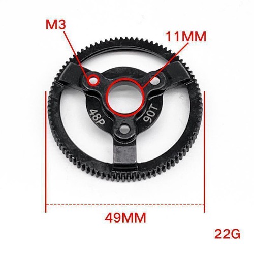 For Traxxas Slash 2wd LCG Drag F-150 SVT 48p Steel 72t 76t 83t 86t 90t Spur Gear - Picture 11 of 16