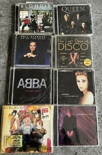 Rock CDs Lot of 8 Queen Blondie Disco Neil Diamond Abba Celine Dion Elton John+
