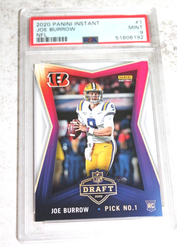 Joe Burrow Rookie Card Graded PSA 9 MINT 2020 Panini Instant #1 1/ 8,156 Made RC