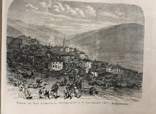 n. 2 incisioni xilografie originali stampe d'epoca 1877 Vione di Val Camonica
