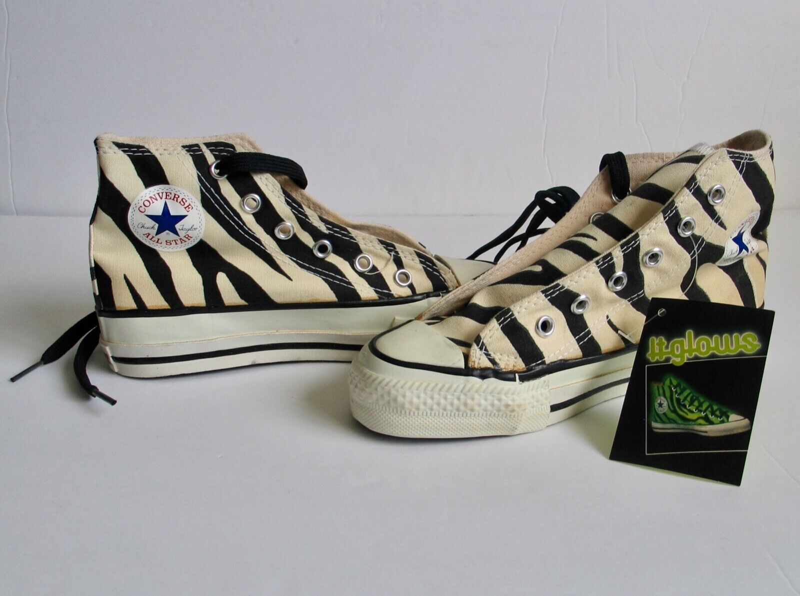 Vintage Converse Chuck Taylor All Star Hi Top Shoes Zebra Kids 13.5 Wm 2.5 USA eBay