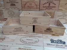 Wooden Wine Box Crate ~ 3 Magnum Size ~ Champagne ~ French, Genuine. Vintage.