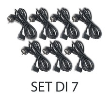 Set 7 cavi IEC C13 angolato a Schuko 2 metri – Alimentazione PC e Stampanti