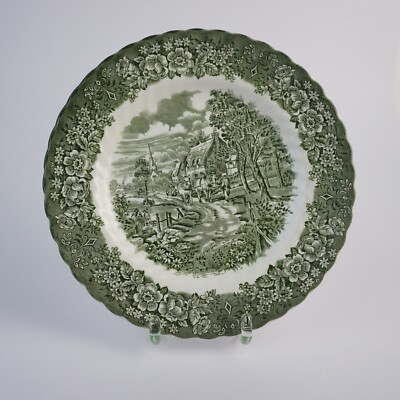 British Anchor Memory Lane grün Essgeschirr Ironstone England Speiseteller