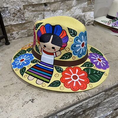 Sun Hat Painted Sombrero Hand Painted Mexican Hat Cowgirl
