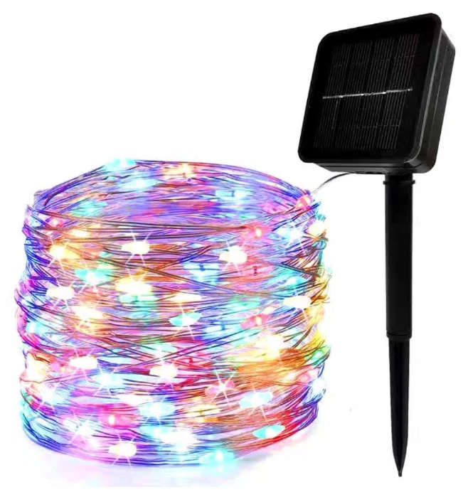 LED Solar String Lights Waterproof Copper Wire Fairy Christmas Garden Outdoor UK